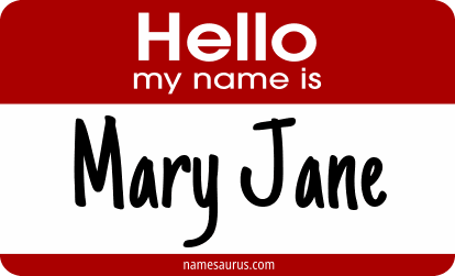 Hello my name is Mary Jane png download